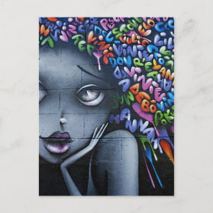 Cute Fairy Graffiti Postcard