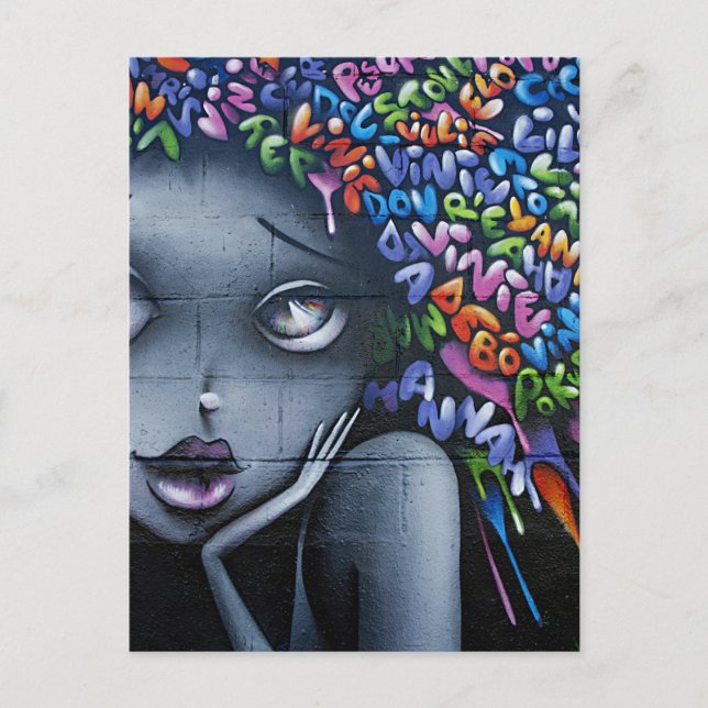 Cute Fairy Graffiti Postcard (Front)