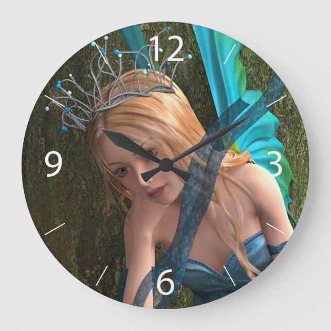 Cute Fairy Large Clock (Front)