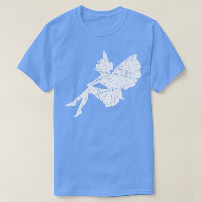 Cute Fairy Lovers Funny Fantasy Fairies Distressed T-Shirt (Design Front)