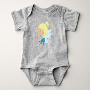 Cute Fairy, Magic Fairy, Forest Fairy, Blonde Hair Baby Bodysuit