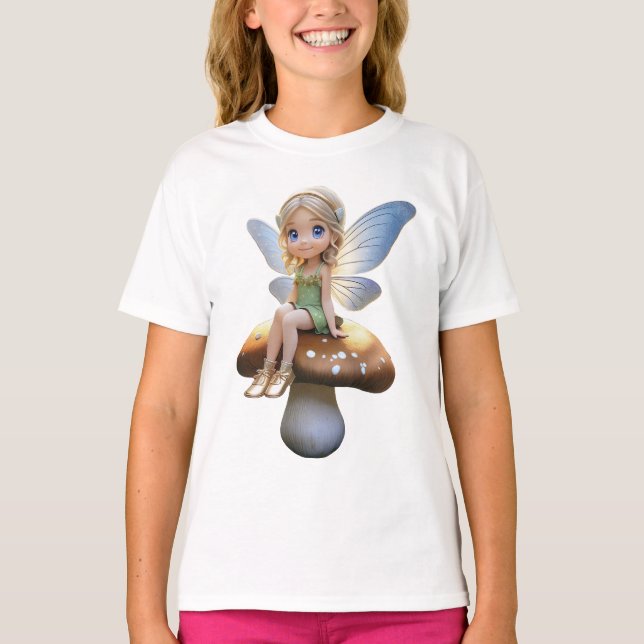 Cute Fairy on a Girl's T-shirt (Front)