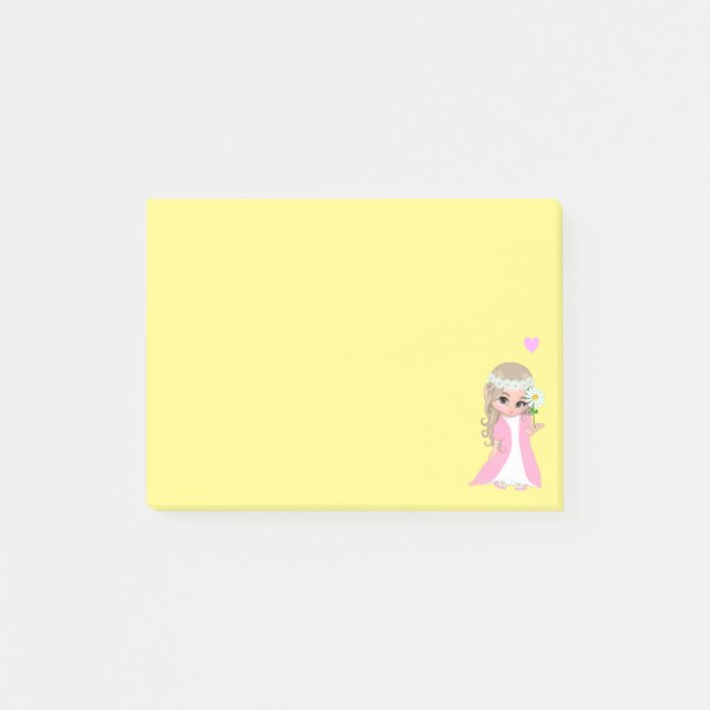 Cute Fairy on Yellow Post-it Notes (Front)