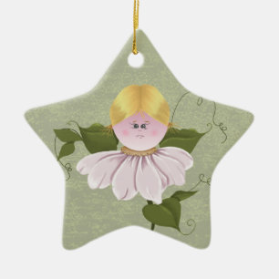 Cute Fairy or Pixie Ceramic Tree Decoration