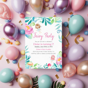 Cute Fairy Party Invitation