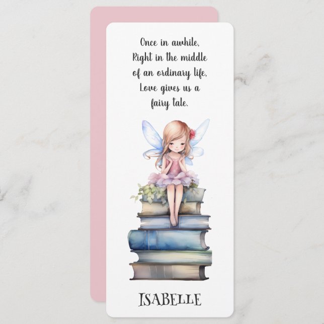 Cute Fairy Quote Books Bookmark (Front/Back)