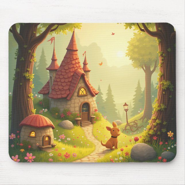 cute fairy tale puppy mouse pad (Front)