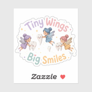 Cute Fairy Tooth Friends Sticker Design