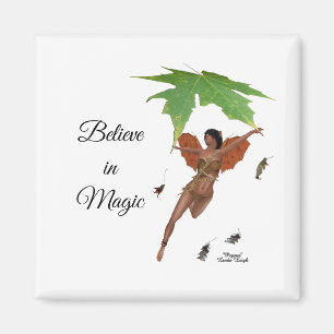 Cute Fairy With Brown Wings Magnet