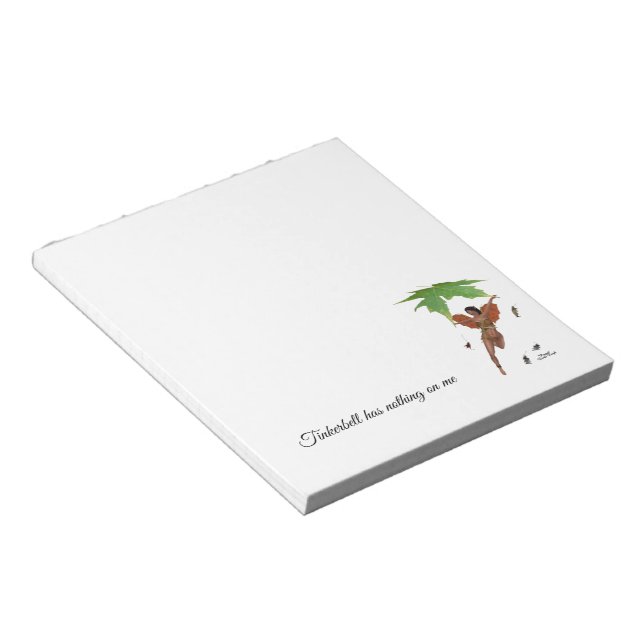 Cute Fairy With Brown Wings Notepad (Angled)