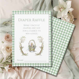 Cute Fairytale Animal Gingham Baby Shower Enclosure Card