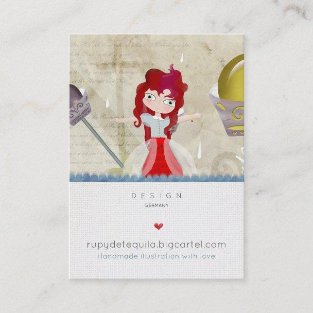 Cute fairytale Doll Business Cards (Front)