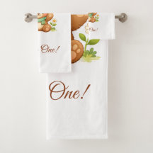 Cute Fairytale Reading Bear 3-Piece Kids Towel Set