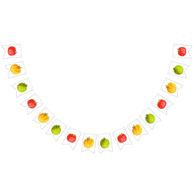 Cute fall apple fruit birthday bunting  (All)