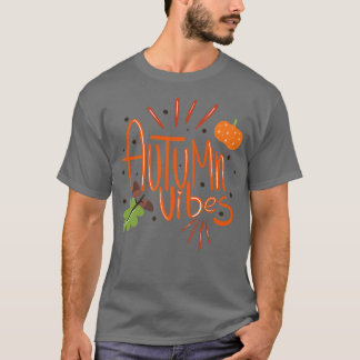 Cute Fall Autumn Vibes Graphic Womens T-Shirt