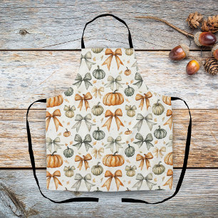 Cute Fall Bow Pattern Apron