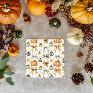 Cute Fall Bow Pattern Napkin