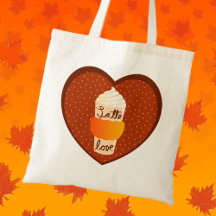 Cute Fall Coffee Lover Canvas Tote Bag