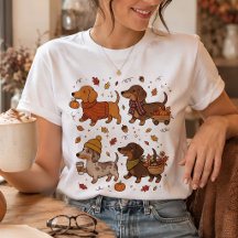 Cute Fall Dachshund Parade Autumn Dog Lovers