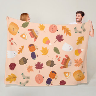 Cute Fall Fleece Blanket