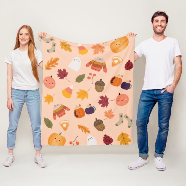 Cute Fall Fleece Blanket (In Situ)