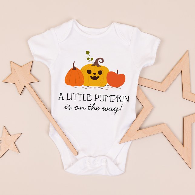 Cute Fall Grandparent Pregnancy Announcement Baby Bodysuit (Creator Uploaded)