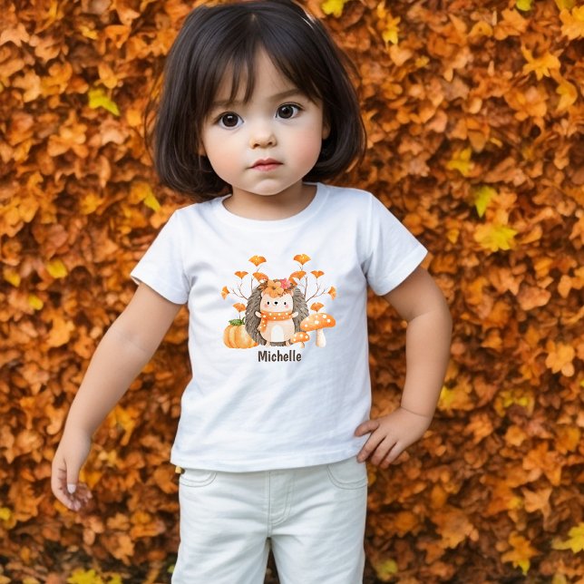 Cute Fall Hedgehog Toddler T-Shirt (Creator Uploaded)