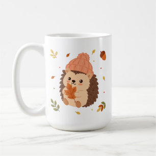 Cute Fall Hedgehog Watercolour Coffee Mug