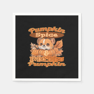 Cute Fall Pumpkin Pup Spice Of Life Napkin