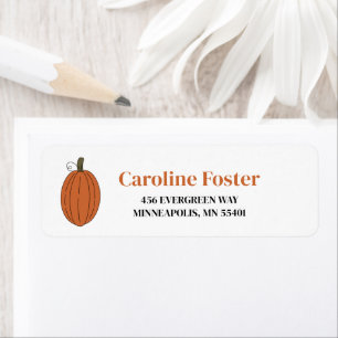 Cute Fall Pumpkin Return Address