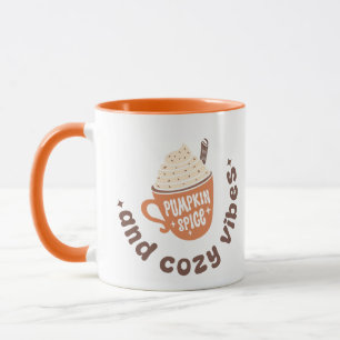 Cute Fall Pumpkin Spice and Cosy vibes Mug