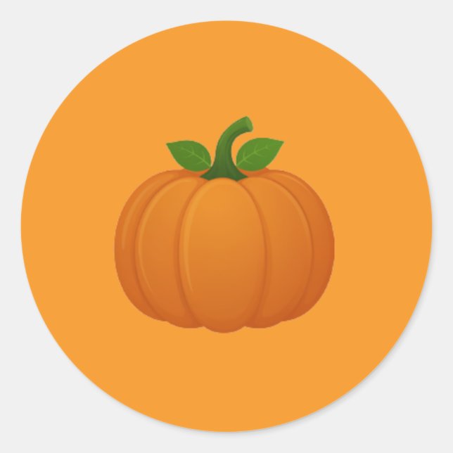 Cute Fall Pumpkin Sticker (Front)
