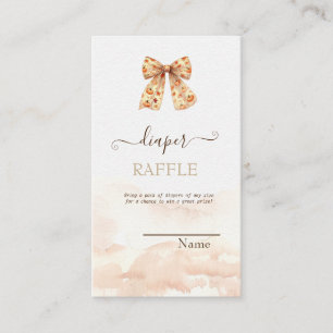 Cute Fall Pumpkins Bow Baby Shower Enclosure Card