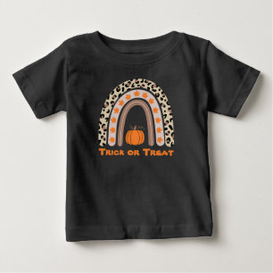 Cute Fall Rainbow With Pumpkin Halloween Baby T-S T-Shirt