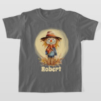cute Fall scarecrow add name kids