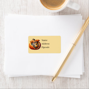 Cute Fall Seasonal chipmunk  Label