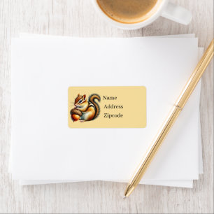 Cute Fall Seasonal chipmunk lovers Label