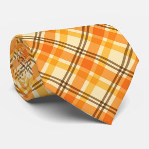 Cute Fall Seasonal plaid tiled pattern Tie