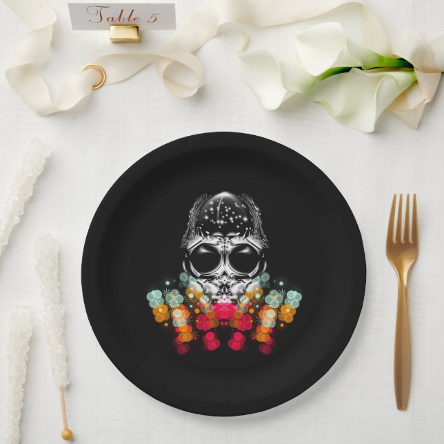 Cute Fall Spider with Dewdrop Hat Paper Plate (Wedding)