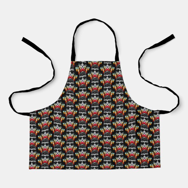Cute Fall Spider with Dewdrop Hat Pattern Apron (Front)