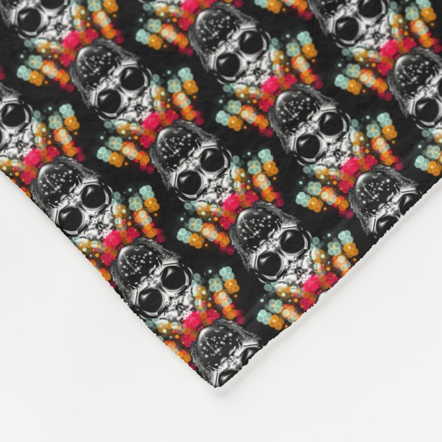 Cute Fall Spider with Dewdrop Hat Pattern Fleece Blanket (Corner)