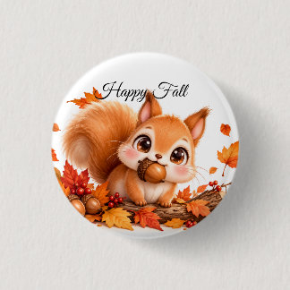 Cute Fall Squirrel Button Editables