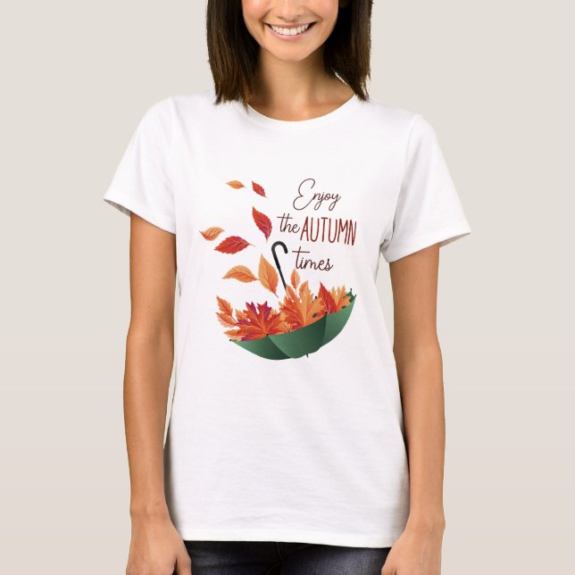 Cute Fall Sweet Fall/ Umbrella T-Shirt (Front)