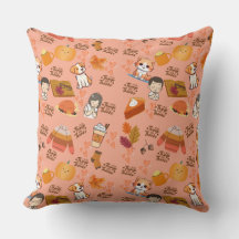 Cute Fall Throw pillow