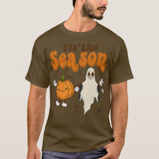 Cute Fall Tis The Season Halloween Ghost Pumpkin T-Shirt