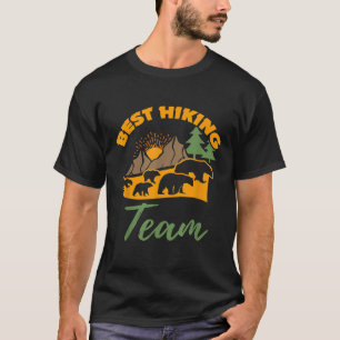 Cute Family Best Hiking Team Bear Group Travelling T-Shirt