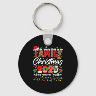 Cute Family Christmas 2025 Matching Outfit Xmas Sq Key Ring