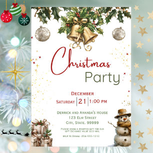 Cute Family Christmas Party Invitation
