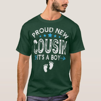 Cute Family Gender Reveal Proud New Cousin It's A  T-Shirt