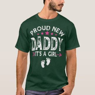 Cute Family Gender Reveal Proud New Daddy It's A G T-Shirt